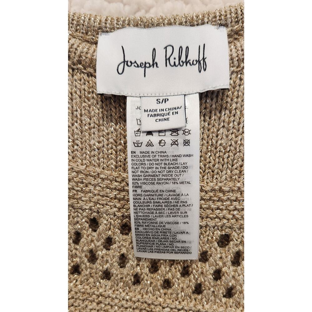 Joseph Ribkoff Color Block‎ Metallic Sweater Knit Pullover, Women's Small - Picture 3 of 3